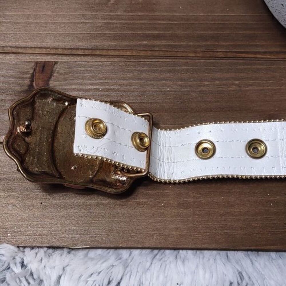 Blue Pearl Sparkle Statement Belt Unmarked - Picture 14 of 16